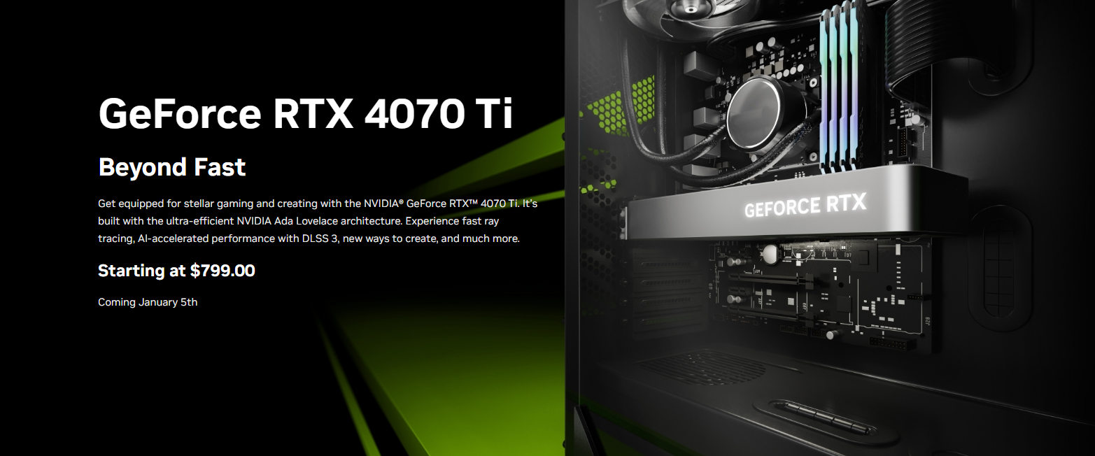 Nvidia GeForce RTX 4070 Ti – A Cheaper 4080!